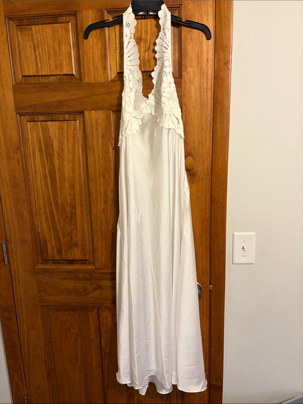 Intimately Free People Petal Party Crochet Halter White Midi Dress